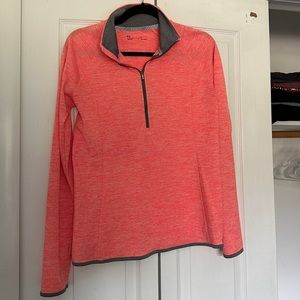 Women’s Orange Under Armour Running Pullover